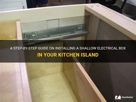 how to install a shallow electrical box in kitchen island|electrical outlet for kitchen island.